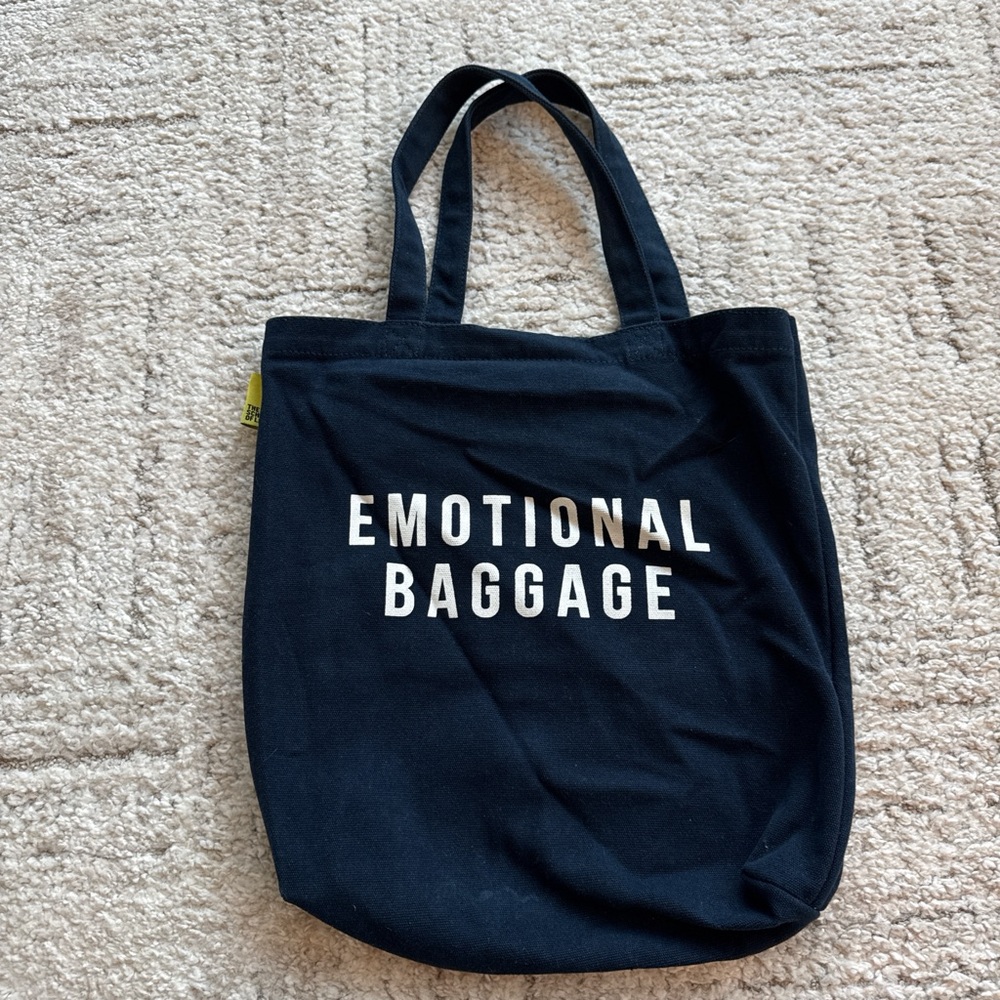 Navy Tote Bag Emotional Baggage